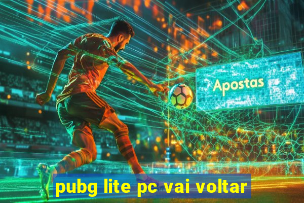 pubg lite pc vai voltar